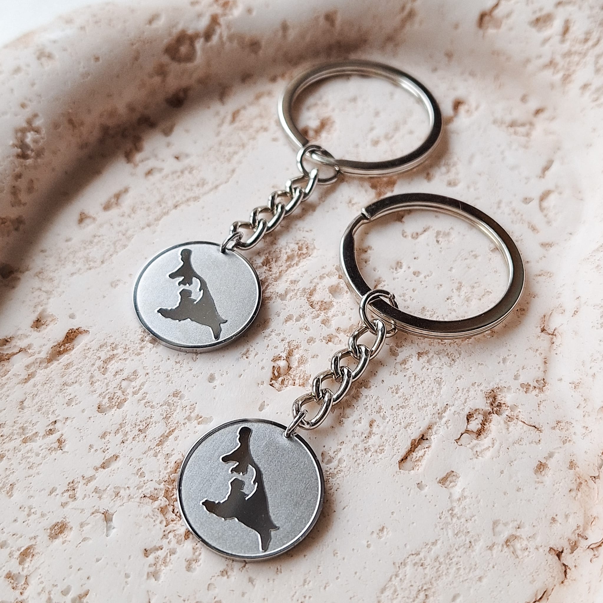 Schlüsselanhänger mit Insel Usedom (Original SANDKORN Usedom)