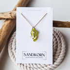 Seeglas-Halskette - Olive