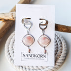 Ohrringe mit Plattmuscheln und Süßwasserperlen - SANDKORN Usedom 