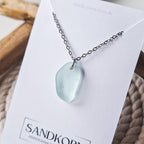 Seeglas-Halskette - Aqua