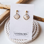 Kolczyki z muszlami w kształcie serca - Złoto