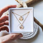 Naszyjniki partnerskie z muszlami w kształcie serca - Złoto