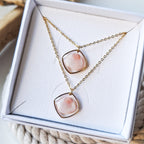 Naszyjniki partnerskie z płaskimi muszlami - Złoto