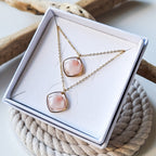 Naszyjniki partnerskie z płaskimi muszlami - Złoto