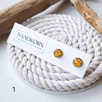 Kolczyki w kształcie serca - srebro, 8 mm