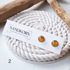 Kolczyki w kształcie serca - srebro, 8 mm