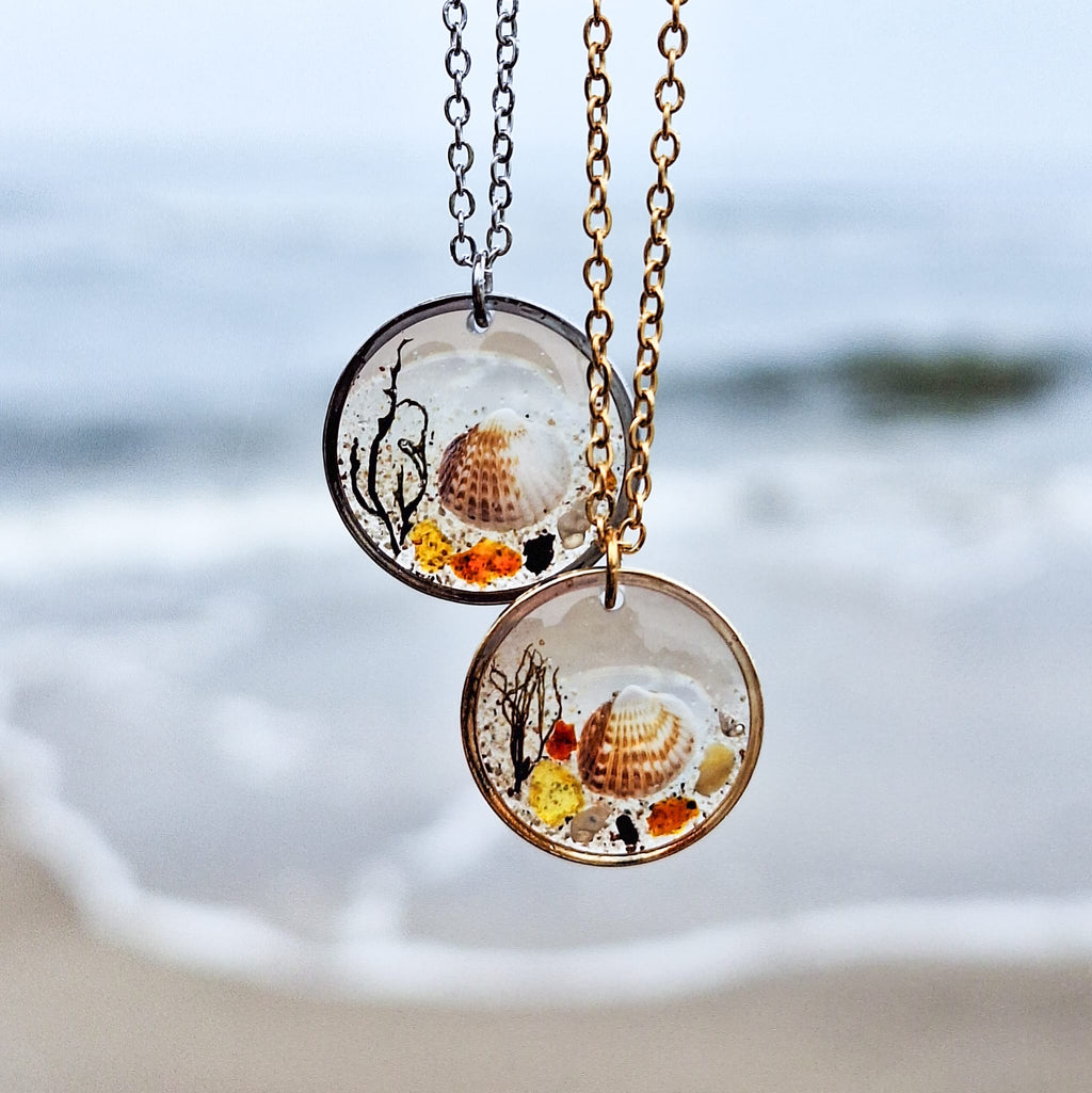 Halskette mit Materialien aus der Ostsee | Usedom Schmuck | Ostsee Schmuck | Ostsee Bernstein | Ostsee Geschenk