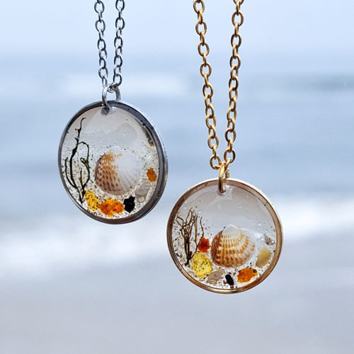 Halskette mit Materialien aus der Ostsee | Usedom Schmuck | Ostsee Schmuck | Ostsee Bernstein | Ostsee Geschenk