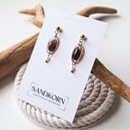 Kolczyki z muszli sercówek i pereł słodkowodnych