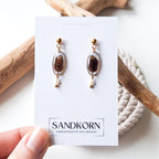 Kolczyki z muszli sercówek i pereł słodkowodnych