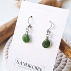 Kolczyki ze szkła morskiego - Aqua