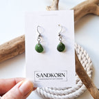 Kolczyki ze szkła morskiego - Aqua