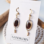 Kolczyki z muszli sercówek i pereł słodkowodnych