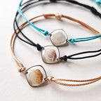 Bransoletka z muszlą w kształcie serca - srebrna