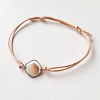 Bransoletka z muszlą w kształcie serca - srebrna