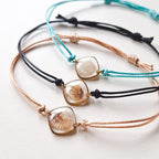 Bransoletka z muszlą w kształcie serca - srebrna