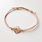 Bransoletka z muszlą w kształcie serca - srebrna