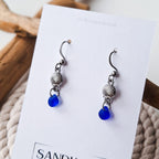 Sea glass earrings - Aqua