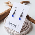 Sea glass earrings - Aqua