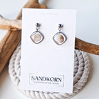 Ohrringe mit Herzmuscheln - Silber