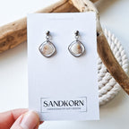 Ohrringe mit Herzmuscheln - Silber