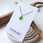 Mini Seeglas-Halskette - Kelly Grün - SANDKORN Usedom 