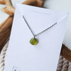 Mini Seeglas-Halskette - Olivgrün