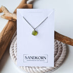 Mini Seeglas-Halskette - Olivgrün