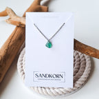 Mini Seeglas-Halskette - Teal