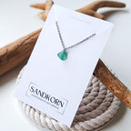 Mini Seeglas-Halskette - Teal