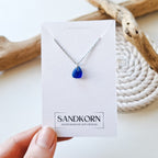Mini Seeglas-Halskette - Kobaltblau - SANDKORN Usedom 