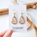 Ohrringe mit Muschelfragmenten und Süßwasserperlen | Usedom Schmuck | Meer Schmuck | Strandschmuck