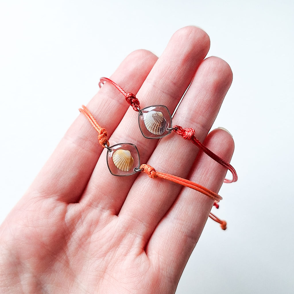 Armband mit Herzmuschel - Silber