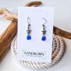 Sea glass earrings - Aqua
