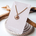 Necklace with pink flat shell