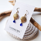 Sea glass earrings - Aqua