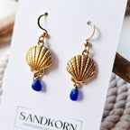 Sea glass earrings - Aqua