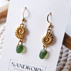 Sea glass earrings - Aqua