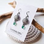 Sea glass earrings - Aqua