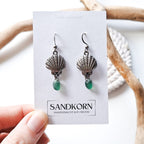 Sea glass earrings - Aqua