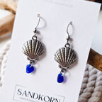 Sea glass earrings - Aqua