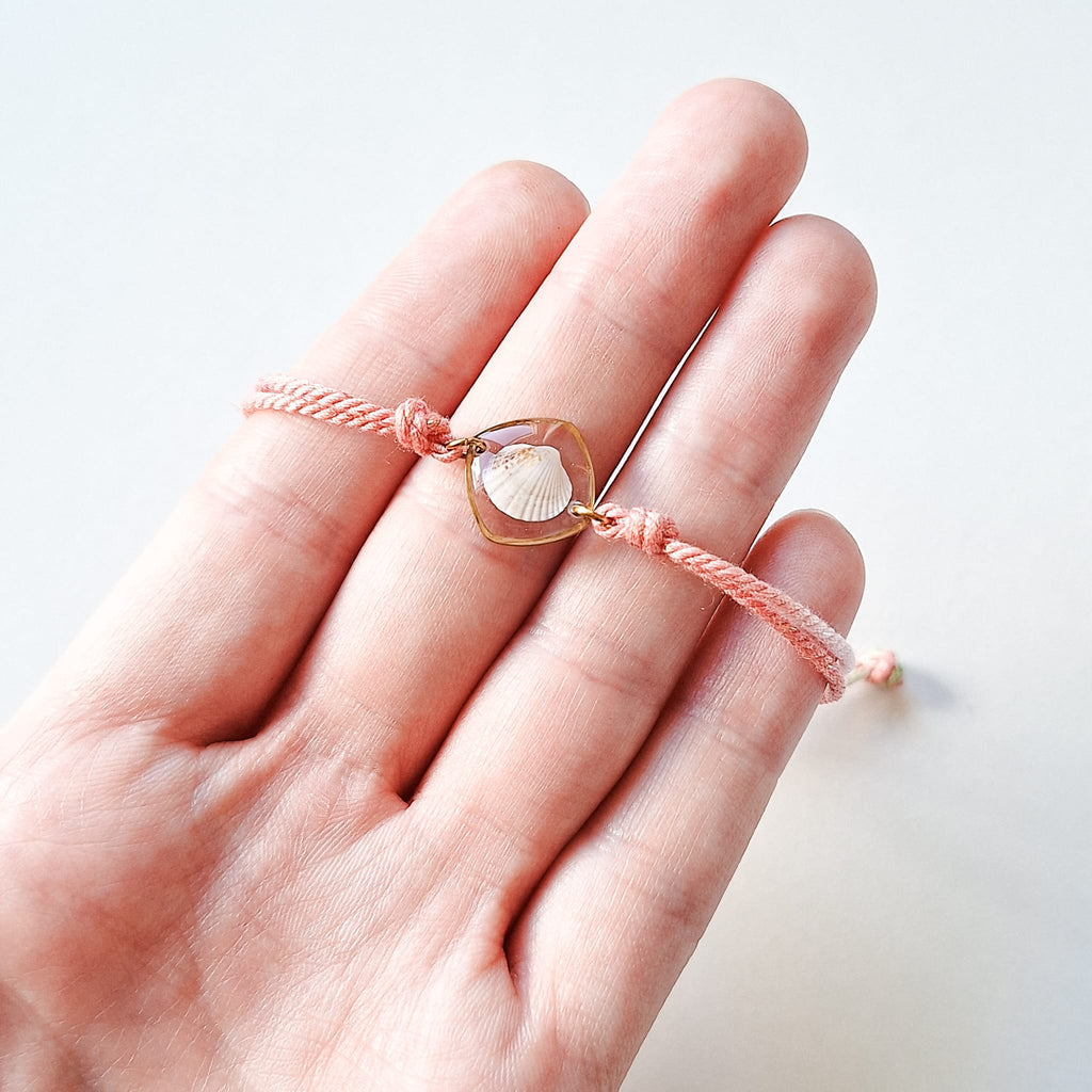 Armband mit Herzmuschel - Mehrfarbig