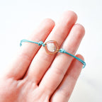 Armband mit Herzmuschel - Türkis