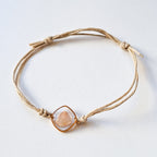 Armband mit Herzmuschel - Sand