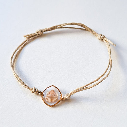 Armband mit Herzmuschel - Sand - SANDKORN Usedom 