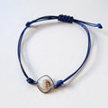 Armband mit Herzmuschel - Marineblau