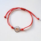Armband mit Herzmuschel - Rot
