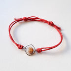 Armband mit Herzmuschel - Rot