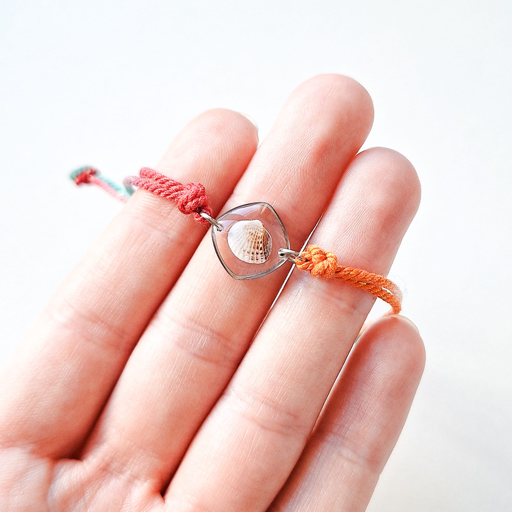 Armband mit Herzmuschel - Mehrfarbig