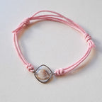 Armband mit Herzmuschel - Rosa